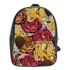 Octopus Floral School Bag (xl)