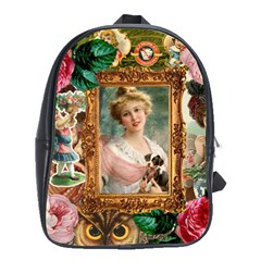 Victorian Collage Of Woman School Bag (large)
