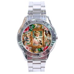 Victorian Collage Of Woman Stainless Steel Analogue Watch by snowwhitegirl