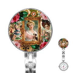 Victorian Collage Of Woman Stainless Steel Nurses Watch