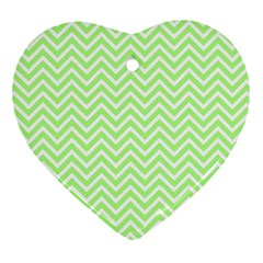 Green Chevron Ornament (heart)