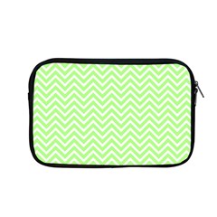 Green Chevron Apple Macbook Pro 13  Zipper Case by snowwhitegirl