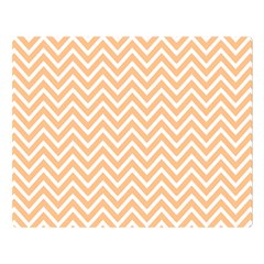 Orange Chevron Double Sided Flano Blanket (large) 