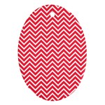 Red Chevron Ornament (Oval) Front