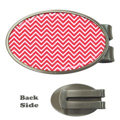 Red Chevron Money Clips (oval) 