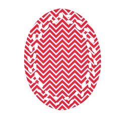 Red Chevron Ornament (Oval Filigree)