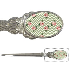 Green Chevron Rose Letter Openers by snowwhitegirl