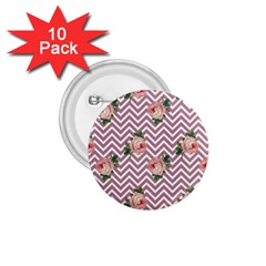 Violet Chevron Rose 1.75  Buttons (10 pack)