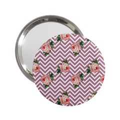 Violet Chevron Rose 2.25  Handbag Mirrors