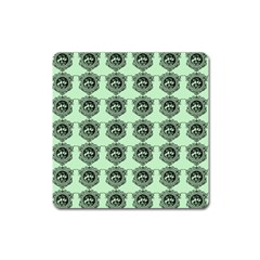 Three Women Green Square Magnet