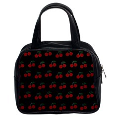 Cherries Black Classic Handbags (2 Sides) by snowwhitegirl