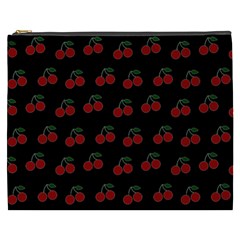 Cherries Black Cosmetic Bag (xxxl) 