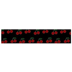 Cherries Black Small Flano Scarf