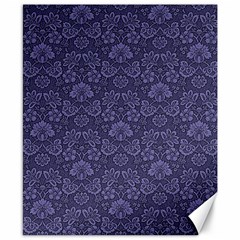 Damask Purple Canvas 8  X 10  by snowwhitegirl