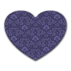 Damask Purple Heart Mousepads by snowwhitegirl