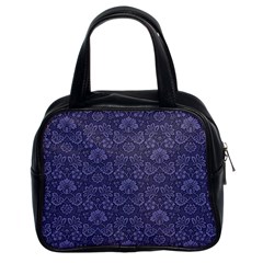 Damask Purple Classic Handbags (2 Sides) by snowwhitegirl