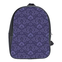 Damask Purple School Bag (large)