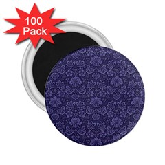 Damask Purple 2 25  Magnets (100 Pack) 