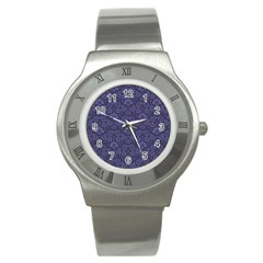 Damask Purple Stainless Steel Watch