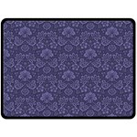 Damask Purple Double Sided Fleece Blanket (Large)  80 x60  Blanket Back