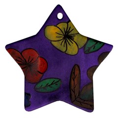 Flowers Star Ornament (two Sides)