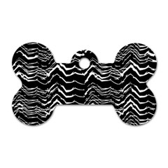 Dark Abstract Pattern Dog Tag Bone (two Sides) by dflcprints
