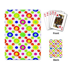 Multicolored Circles Motif Pattern Playing Card by dflcprints