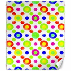 Multicolored Circles Motif Pattern Canvas 20  X 24  