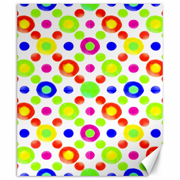 Multicolored Circles Motif Pattern Canvas 20  x 24  