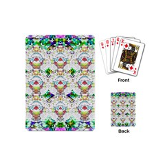 Nine Little Cartoon Dogs In The Green Grass Playing Cards (mini)  by pepitasart