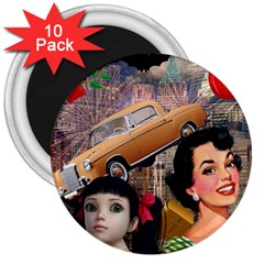 Out In The City 3  Magnets (10 Pack)  by snowwhitegirl