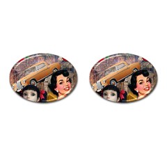 Out In The City Cufflinks (oval)