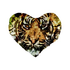 Tiger 1340039 Standard 16  Premium Flano Heart Shape Cushions by 1iconexpressions