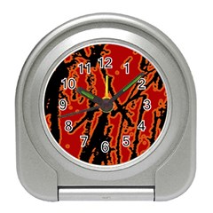 Vivid Abstract Grunge Texture Travel Alarm Clocks