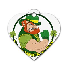 St  Patricks Day Dog Tag Heart (two Sides)