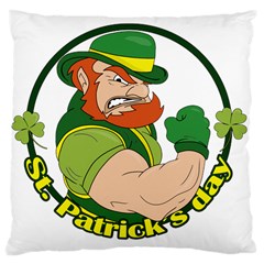 St  Patricks Day Large Cushion Case (one Side)