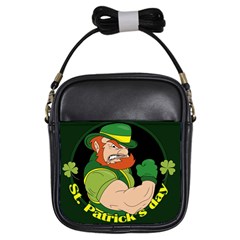 St  Patricks Day Girls Sling Bags by Valentinaart