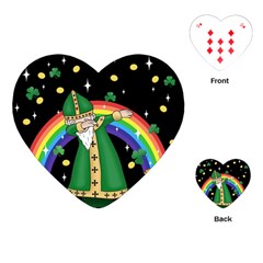  St  Patrick  Dabbing Playing Cards (heart)  by Valentinaart
