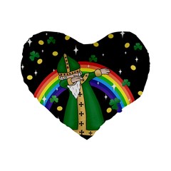  St  Patrick  Dabbing Standard 16  Premium Heart Shape Cushions