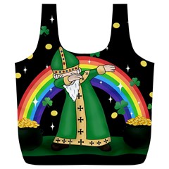  St  Patrick  Dabbing Full Print Recycle Bags (l)  by Valentinaart