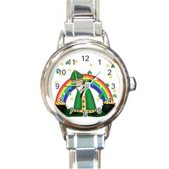  St  Patrick  Dabbing Round Italian Charm Watch by Valentinaart