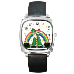  St  Patrick  Dabbing Square Metal Watch by Valentinaart