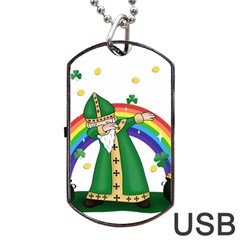  St  Patrick  Dabbing Dog Tag Usb Flash (two Sides) by Valentinaart