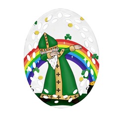  St  Patrick  Dabbing Ornament (oval Filigree) by Valentinaart