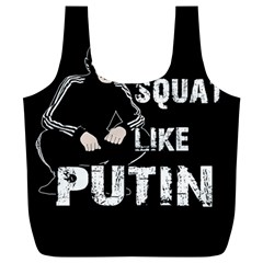 Squat Like Putin Full Print Recycle Bags (l)  by Valentinaart