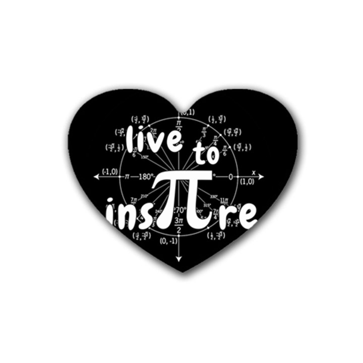 Pi day Rubber Coaster (Heart) 