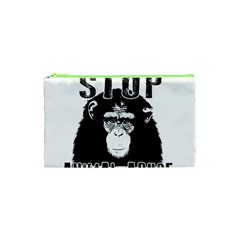 Stop Animal Abuse - Chimpanzee  Cosmetic Bag (xs)