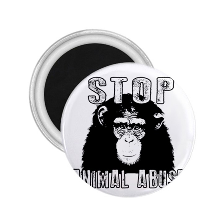 Stop Animal Abuse - Chimpanzee  2.25  Magnets