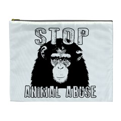 Stop Animal Abuse - Chimpanzee  Cosmetic Bag (xl) by Valentinaart