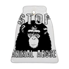 Stop Animal Abuse - Chimpanzee  Ornament (bell) by Valentinaart